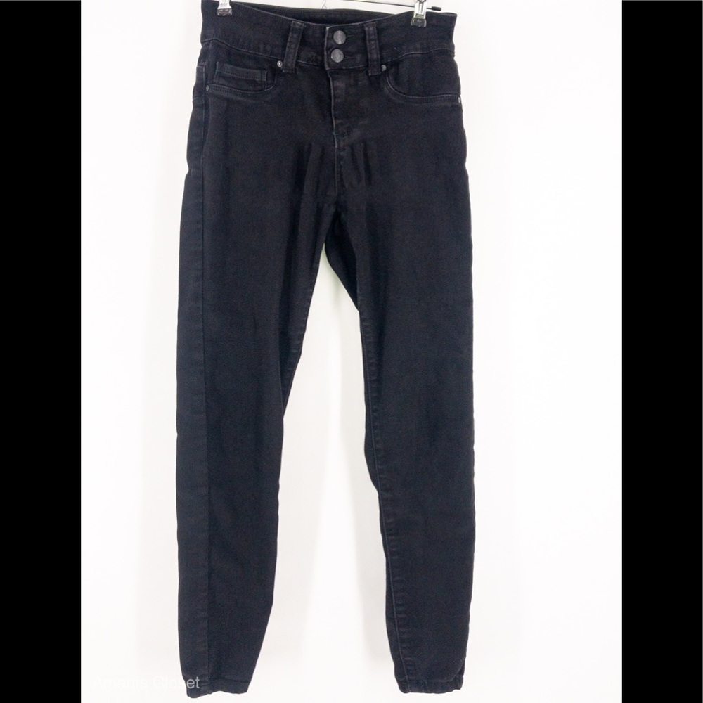 Blue savvy distressed stretch black  jeans